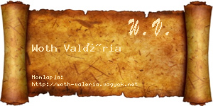 Woth Valéria névjegykártya