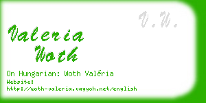 valeria woth business card